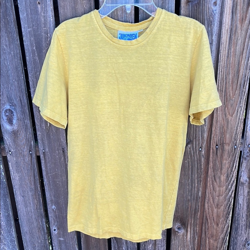 Jungmaven XS Mustard Yellow Short Sleeve Tee Classic Hemp Organic Cotton Unisex